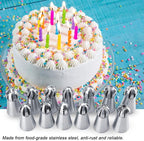 GOTOTOP Russian Piping Tips Set 13 Pcs Russian Icing Piping Nozzles Tips Pastry Cake Buttercream DIY Decor Baking Tool