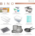 BINO | Stackable Storage Bins, Small - 2 Pack | THE STACKER COLLECTION | Clear Plastic | Built-In Handles | BPA-Free | Containers for Organizing Kitchen Pantry | Multi-Use Organizer