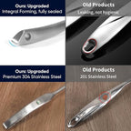 Newness Slotted Spoon, [Rustproof, Integral Forming, Durable] 304 Stainless Steel Widen Skimmer with Vacuum Ergonomic Handle, Comfortable Grip Design Strainer Ladle for Kitchen, 16.93 Inches