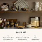 MACKENZIE-CHILDS Enamel Canister, Kitchen Storage Container with Lid, Small, Wild Rose Brown