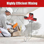 IMAYCC Cement Mixer, 2100W Electric Concrete Mixer with 6 Speed, 110V Handheld Mud Mixer for Motar,Paint, Grout, Plaster, Thinset,Fodder Stirring Tool
