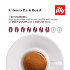 Illy Ground Moka Coffee - Intenso Bold Roast - Mild & Balanced - 100% Arabica - Pre-Ground for Moka Pot - Pressurized Packaging Sealed for Freshness - 8.8oz (Pack of 6)