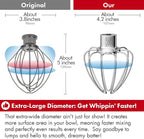 Heavy Duty Whisk Attachment for KitchenAid Artisan Mini 3.5 Quart Tilt-Head Stand Mixers- Extra Thick Stainless Steel Wire Whip for Fast Whipping, Perfect for Large Batches, Dishwasher Safe