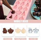 2 Pack Cowboy Chocolate Molds, Western Theme Silicone Mold Baking with Cowboy Hat, Cowboy Boot and Horse, Suitable for Making Chocolate, Candy, Cakes, Cupcakes (Pink-Christmas-2PCS)