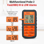 ThermoPro TP08 500FT Wireless Meat Thermometer for Grilling Smoker BBQ Grill Oven Thermometer with Dual Probe Kitchen Cooking Food Thermometer