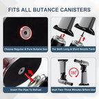 Butane Torch, Butane Refillable Kitchen Cooking Torch, Torch Lighter with Safety Lock And Adjustable Flame For BBQ, Baking, Brulee Creme, Crafts and Soldering(Butane Gas Not Included)