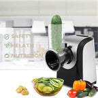 Electric Vegetable Graters Professional Salad Maker, Electric Slicer Shredder Graters for Kitchen, Gratersr/Chopper/Salad,Electric Salad machine for Vegetables Carrot Cheese Black