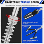 DASBET Engine Brake Cylinder Hone | Engine Cylinder Hone Tool for Grinding Holes Adjustable Deglazer 1-1/4" to 3-1/2" Diameter with Extra 3-Piece 2'' Long Stones 220 Grit (2")