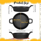 Mini Cast Iron Skillets 7 x 7 x 1.7 Inch Cast Iron Pan Small Ramekin Set Black Casserole Dish Cookware Oven Safe Mini Skillets for Kitchen Indoor Outdoor Picnic (4 Pack)