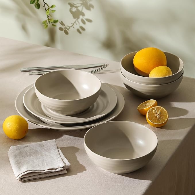 Stone Lain Orbit 16-Piece Dinnerware Set Stoneware, Beige