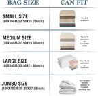 10 Pack Vacuum Storage Bags with Pump, 5 Jumbo and 5 Large Space Saver Vacuum Storage Bags, Vacuum Seal Bags for Clothing, Comfoters, Pillows, Blanket, Bedding