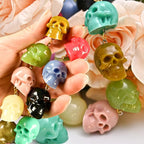 10 PCS Mini Skull Resin Molds, Halloween Silicone Molds for Epoxy Resin Casting Arts Crafts, Little Skull Molds for Keychain Bracelet Earrings Jewelry Cute Candle String Lights Making Halloween Decor