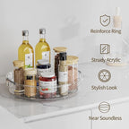 LAMU 3 Pack Lazy Susan Organizer Turntable for Cabinet, Pantry Organizers and Storage, Rotating Condiment Organizer for Kitchen, Table Top, Fridge, Countertop, Spice Organization, 9.25'' 10.6'' 12''