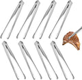 Serving Tongs Kitchen Tongs,Buffet Tongs, Stainless Steel Food Tong Serving Tong,small tongs 8 Pack(Sliver 9 Inch)