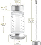 Teabloom Elegant Borosilicate Glass Loose Tea Infuser – Perfect for Whole-Leaf White, Green, Oolong, Black & Herbal Teas – Lead-Free – Small or Large Size