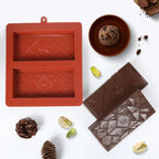 Chocolate Bar Mold Deep Dubai 1 Inch Pistachio Chocolate Bar Silicone Thick Mold for Stuffed Bar, Large Candy Mould for Filling, Pistachio Design