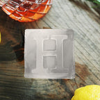 Letter H Monogram Ice Cube Mold Custom Ice Cube Mold 2 Inch Big Initials Silicone Ice Cube Tray Gifts for DAD Gifts for Him