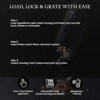 Grater Rain Cheese Grater Lower Housing, Heavy Duty Electrical Cheese Grater for Kitchen with 3 Interchangeable Blades, Dishwasher & Refrigerator Friendly Easy to Use Cheese Shredder