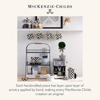 MACKENZIE-CHILDS Courtly Check Kitchen Canister, Decorative Black-and-White Glass Storage Jar with Lid, Medium
