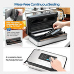 INKBIRD Vacuum Sealer Machine with 160W Double Pump, Full Automoatic Pro Vacuum Sealer for Food Preservation with Liquid/Moist/Dry Food, Food Sealer with Removable Drip Tray, Roll Storage and Cutter