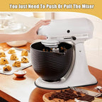 Metal Mixer Slider Mat for KitchenAid Stand Mixer - Appliance Sliding Tray Countertop Mixer Mover Slide Board Mats Pad Compatible with Kitchen Aid 4.5-5 Qt Tilt-Head Stand Mixer Artisan Classic