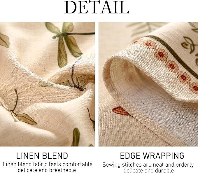 ISAENNE Designer Floral Linen Small Square Tablecloth,French Off White Elegant Table Cloth,Washable Home Decor Tablecloths for Dining Thanksgiving Kitchen Christmas Party,55"*55"-Grace B