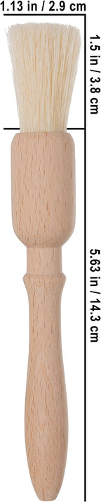 REDECKER Natural Pig Bristle Pastry Brush with Untreated Beechwood Handle for Basting, Glazing and Applying Eggwash, 7-1/4 inches - Pastry Brush for Cooking and Baking, Made in Germany