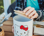 Hello Kitty Sanrio Holiday Ceramic Snack Jar Container With Lid | Kitchen Food Storage For Cookies, Candy | 7 Inches Tall