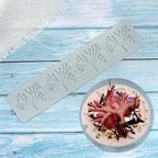 Silicone Molds 3D Hollow Leaf Chocolate Molds Honeycomb Bee Candy Mold Flower Pattern Fondant Mold Cake Topper Sugar Craft Decoration (F_Coral_10.8 * 2.4 * 0.12inch)