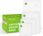 Vacuum Sealer Bags, 40 Reusable Vacuum Sealer Bags for Food, BPA-Free, Meal Prep and Sous Vide Cooking,Works for Handheld Sealer and Vac Sealer Machine with External Vacuum Systems