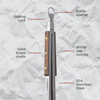 27" Heavy Duty BBQ Tongs - Extra Long Grilling tool for Outdoor Cooking, Smoking & Grilling | Handmade South African Rust Resistant Stainless Steel Meat Tongs with Wood Handles | Donkey Tong