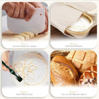 Natural Unbleached Banneton, Sourdough Bread Proofing Basket Kit, 6,8,9,10 Inch Basket with BreadMaking Baking Supplies Tools, Banneton Basket Gift Set - Primary Color