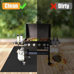 90 ×52 inches Under Grill Mats for Outdoor Grill/ Double-Sided Indoor Fireplace Mat Fire Pit Mat Fireproof Waterproof Oil-Proof, BBQ Mat Grill Pads Grilling Mat Protector for Deck Patio Gas Grills