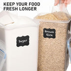 Flour Storage Container 2 PC [8.5L / 287 Oz] Extra Large Food Storage Containers with Lids - Airtight, Leak Proof, BPA-Free Plastic Flour Sugar Storage Containers - Bulk Storage for Kitchen & Pantry