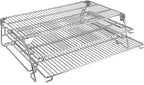 21" 3-Tier Foldable Sliding Jerky Racks for Traeger, Pit Boss, GMG, Camp Chef and More Smoker Grills, 830"² Cooking Space Expansion Accessory for Barrel Pellet Grills