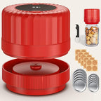 Fully Automatic Mason Jar Vacuum Sealer Kit - Auto Stop Mason Jar Vacuum Sealer Kit, Jar Vacuum Sealer for Mason Jars, Jar Vacuum Sealer, A Must-Have for Canned Foods Pantry Canning Pickling