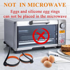 GOYLSER 4 Pack Silicone Egg Rings for Frying Egg, Black Round Cooking Egg Mold For Frying, Perfect Fried Egg Ring for Griddle, Nonstick Egg Circle Omelet Rings For Griddle