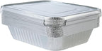 Aluminum Pans With Lids 9x13 [10 Sets] Aluminum Foil Pans Trays With Lids - Half Size Tin Foil Disposable Pans For Baking, Cake Serving Dishes, Roasting, Heating, Serving & Lining Steam-Table Trays