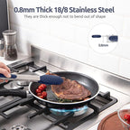 600ºF Heat Resistant Kitchen Tongs: U-Taste 12 inch Large Silicone Cooking Tong with Non Stick Rubber Tips & Silicon Coated 18/8 Stainless Steel Handle & Smooth Lock for Serving Grill (Midnight Blue)