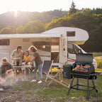 KingChii Electric Wood Pellet Grill & Smoker with Side Shelf, 456 SQ.IN Grill Capacity, with PID Temperature Control (180-425°F) for Backyard Camping Bake and Roast, Black