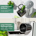 Electric Cheese Grater Upgraded, 250W Electric Slicer Shredder, Automatic Cheese Shredder, Electric Salad Machine for Fruits, Vegetables, Cheeses，Salad Maker With 5 Different Shapes of Blades