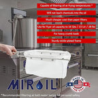 MirOil Filter Pot Combo, Oil Pot & Oil Filter Bag, 7 Gallon Deep Fryer Grease Disposal Caddy w/Castor Wheel & Reusable B6PS Strainer Bag for Filtering, Safe Storage, Extends Life & Polish Fryer Grease