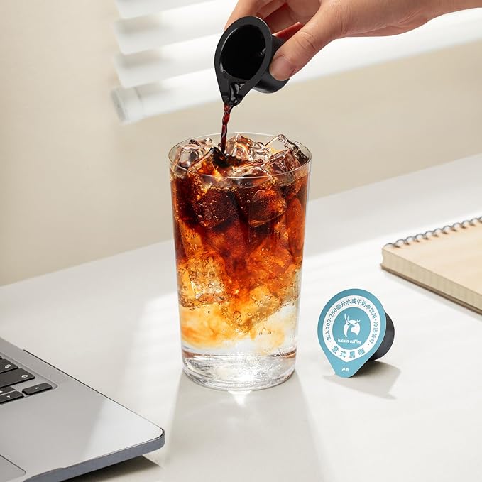 LUCKIN COFFEE Espresso Cold Brew Pods,(32 Count) Peel and Pour Pods Hot or Iced Instant Coffee Concentrate.