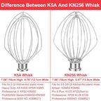 K5A Stainless Steel Whisk for KitchenAid 5 Qt Bowl-Lift Stand Mixer, 6 Wire Whip Compatible with K4/5, K5SS, KSM5, KG25, KF26, KP50, KSM6573, KSM6521 Heavy Duty, 18/8 Stainless Steel, Dishwasher Safe