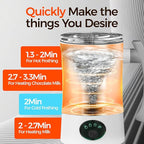 Milk Frother, 4-in-1 Electric Milk Steamer, 11.8oz/350ml Large Capacity for Auto Warm/Cold Foam, Heating Milk for Coffee, Latte, Macchiato, Cappuccino, Hot Chocolate (White)