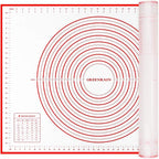 GREENRAIN Extra Large Silicone Pastry Mat Non Stick Baking Mat with Measurement Fondant Mat, Counter Mat, Dough Rolling Mat, Oven Liner, Pie Crust Mat (XXL-24''(W)*32''(L))