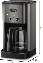 Cuisinart 12 Cup Brew Central Maker Coffee Maker2, Black Stainless Steel, DCC-1200BKSNAS