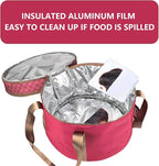 TMRIOPELP Tall Cake Carrier with Lid and Handle Insulated Cake Container Cake Transport Carrier Ideal for Pies Cupcakes and Pastries Perfect for Safe and Secure Cake Delivery (Red, 12 inch)