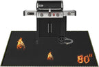 80x48 Inch Large Under Grill Mat for Outdoor Grill Deck Patio Protector, Silicone Fireproof Waterproof Oil-proof BBQ Floor Matt Pad