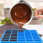 Mity rain 2 pack 40 Cavity Narrow Rectangle Silicone Caramel Candy Molds Chocolate Bar Mold for Truffles, Ganache, Jelly, Praline, Brownie, Butter, Ice Cube Tray